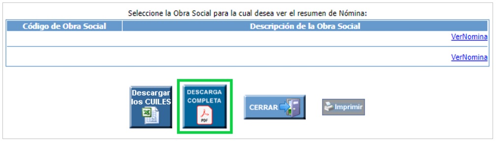 INovedades módulo de consultas Imagen de sistema de mejoras para descarga de resultados de búsqueda
